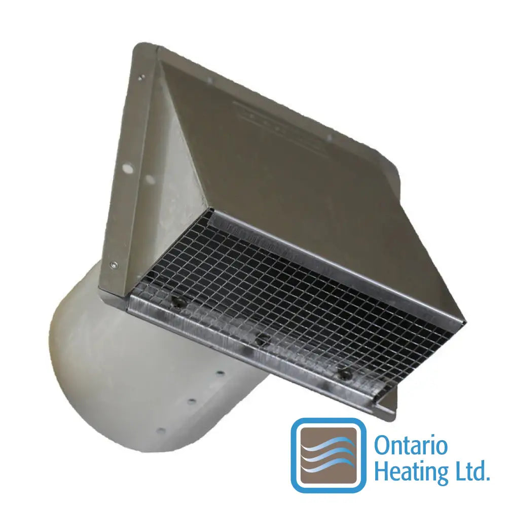 Reversomatic 6’’ Heavy Duty Exhaust Wall Cap With Damper And Bird Screen Clear